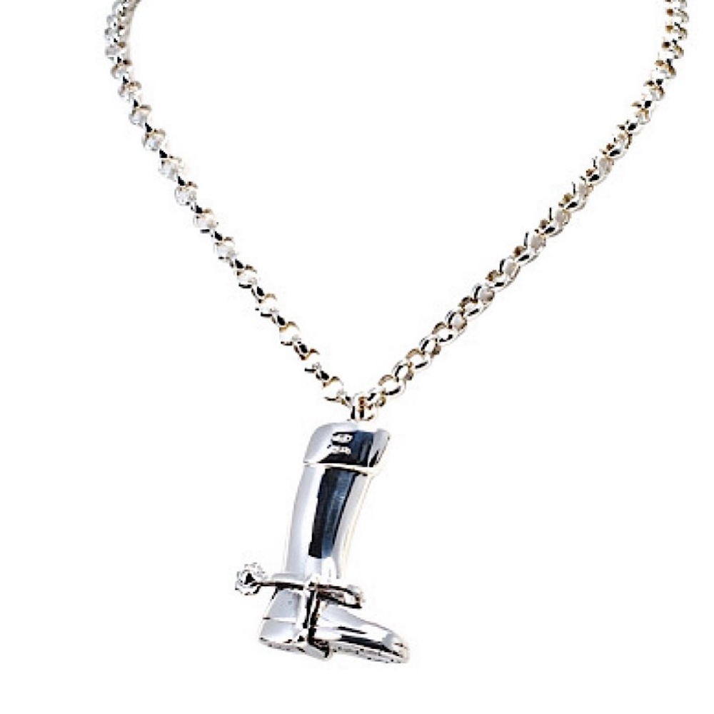 Authentic Gucci Rare Sterling Silver Riding Boot Pendant Necklace - Picture 3 of 9